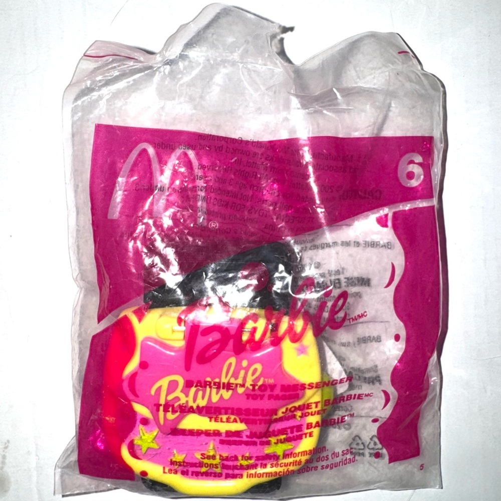 NIB 2002 Barbie Pager McDonald's Happy Meal Toy #6 by Mattel